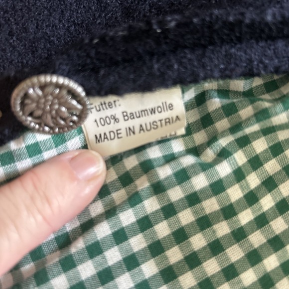 Sigi Scheiber Navy Blue Wool Snowflake Sweats Vest Women's Sz 38/10 Austria‎ - Picture 14 of 15